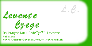 levente czege business card